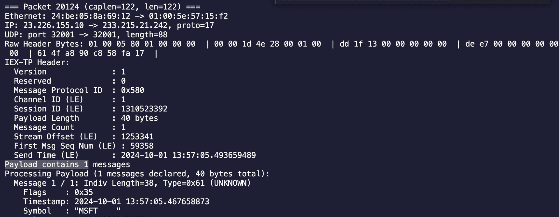IEX DEEP parsed data