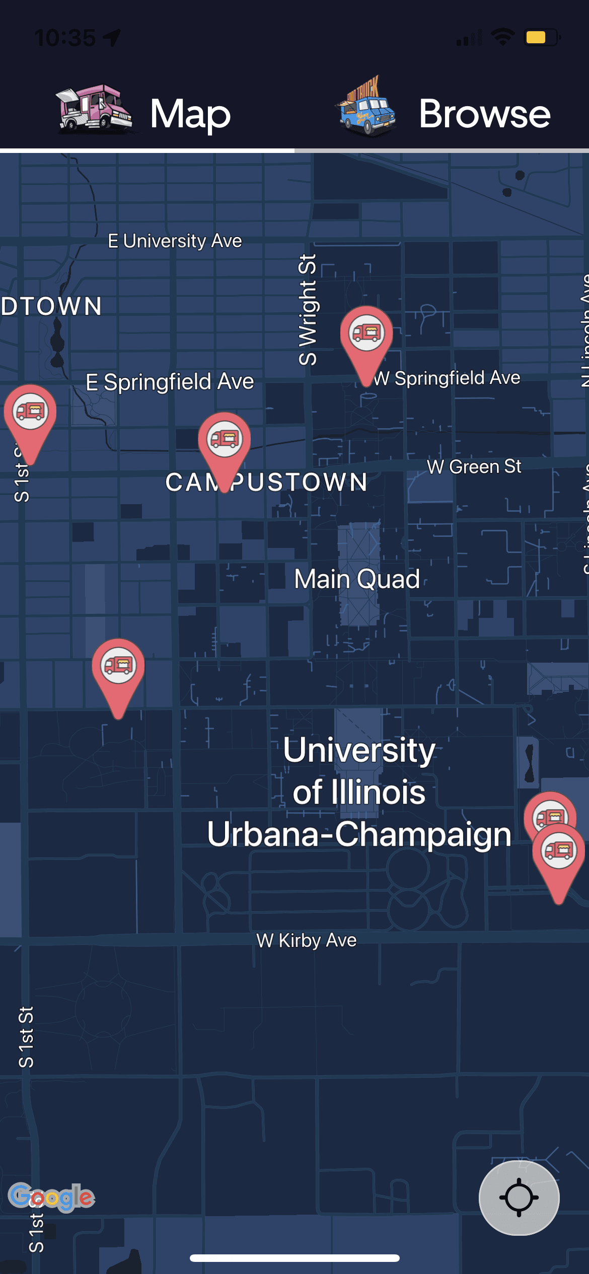 StreetBytes map view